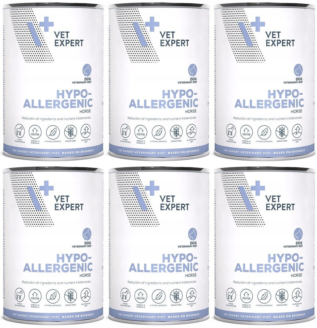 Levně 4T VetExpert Hypoalergenní krmivo pro psy a koně 6 x 400 g