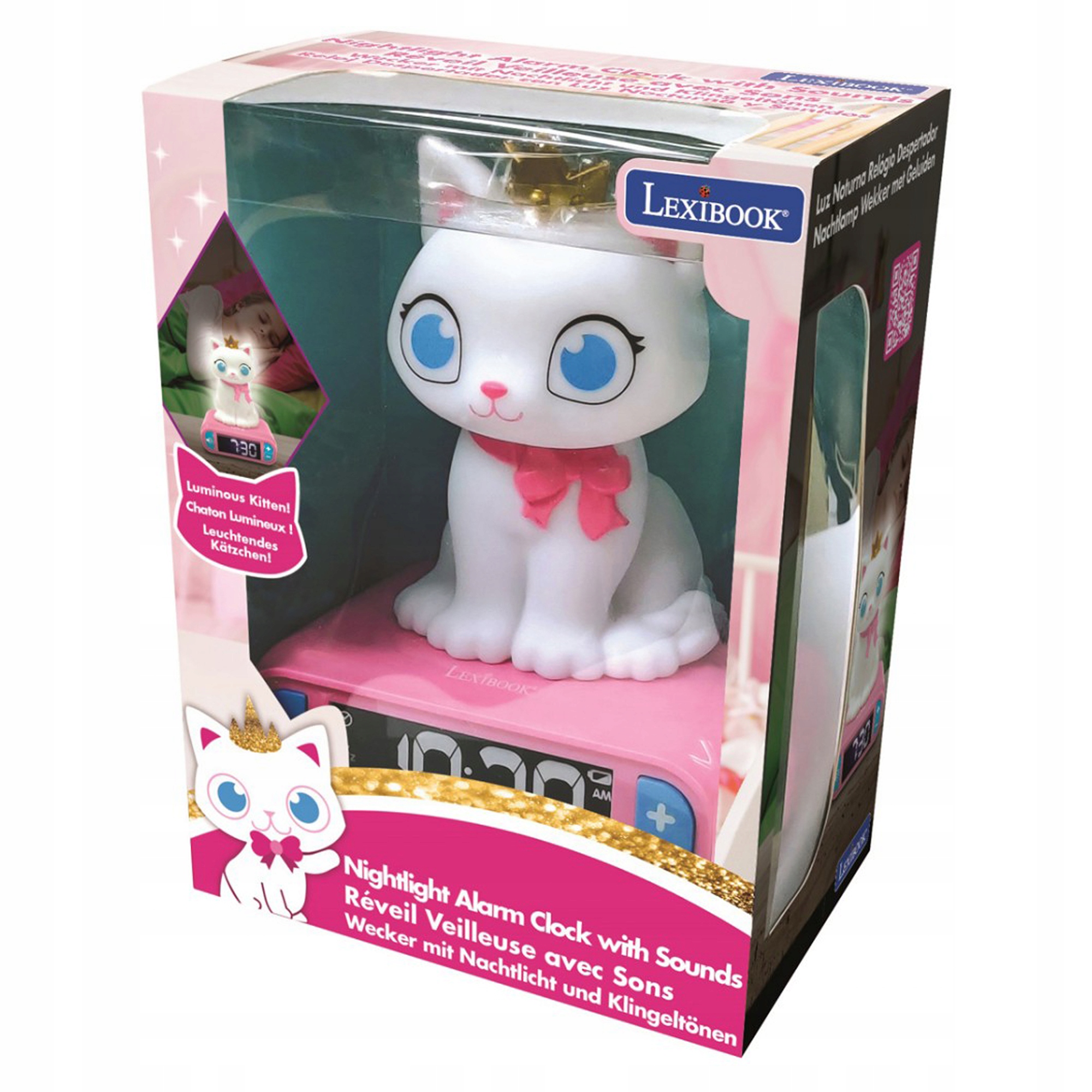 Lexibook Budzik z nocnym podświetleniem 3D Kotek Bohater / Bajka Inny