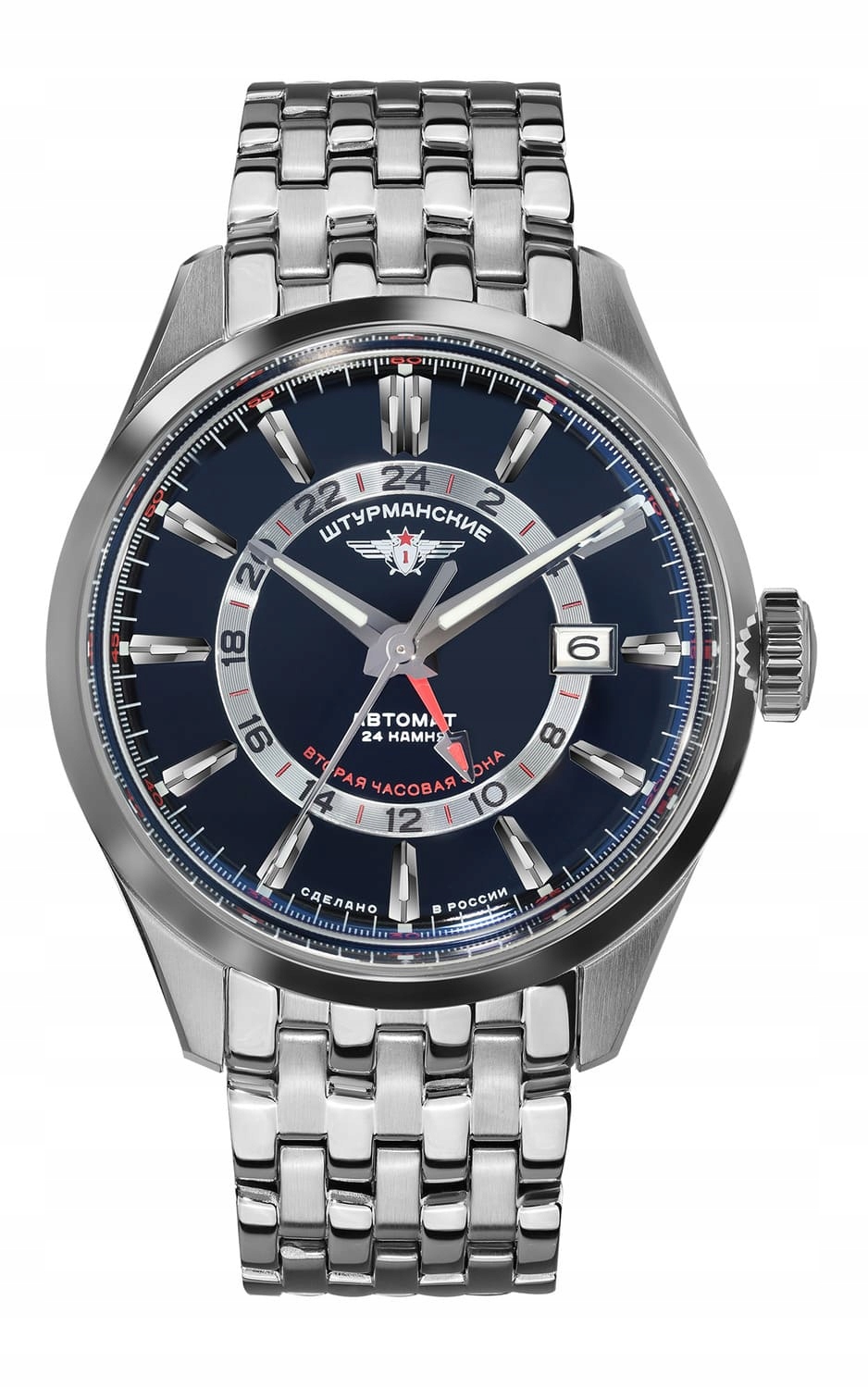 Hodinky Sturmanskie Open Space NH34-1891052BR Gmt modré