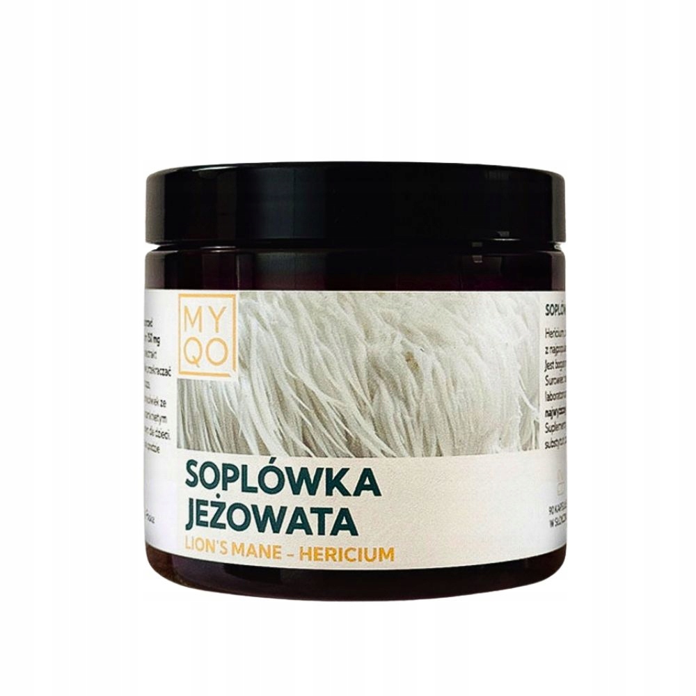 Myqo Soplówka Jeżowata Lion's mane 90 kaps. Naklejka Gratis!