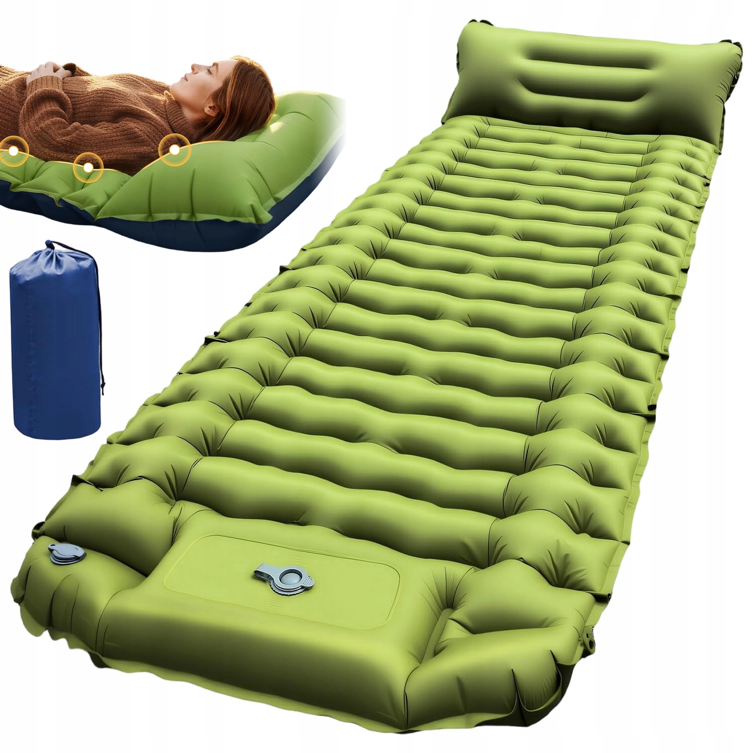 Matrace Nafukovací Turistická Kempingová Podložka Matrace Pod Stan 200*69 CM