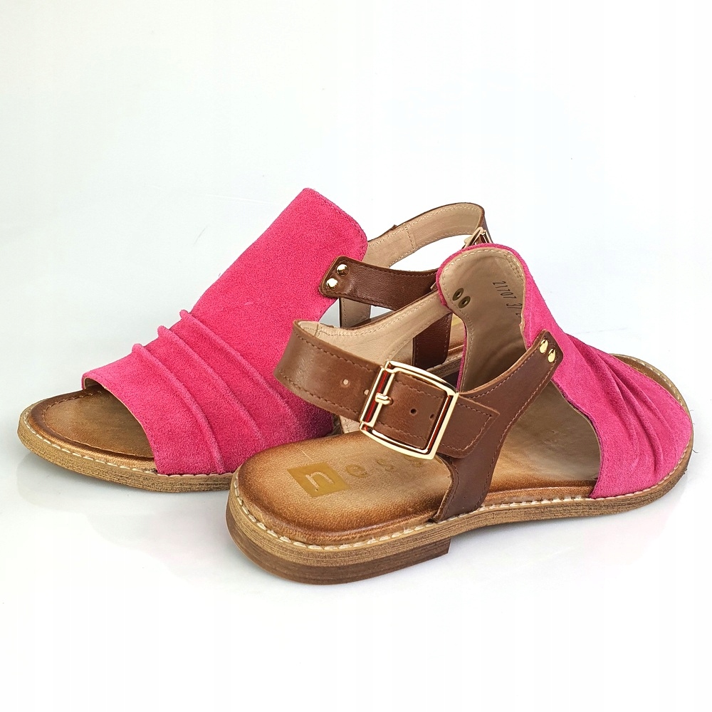 NESSI 20707 sandałki płaskie róż fuxia 36 Rozmiar 36