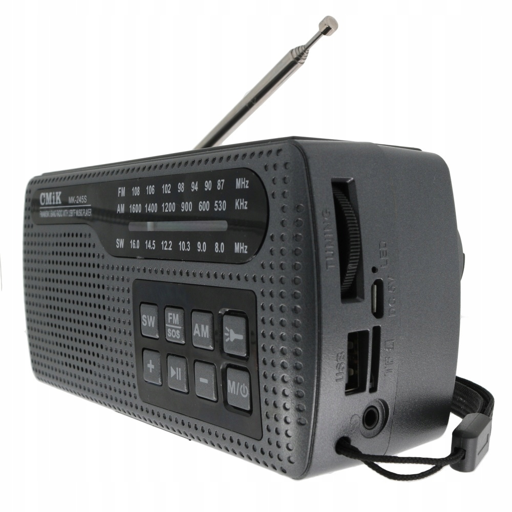 RADIO RADYJKO AWARYJNE ALARMOWE SOLARNE NA DYNAMO FM AM GŁOŚNIK BLUETOOTH Radio AM FM SW