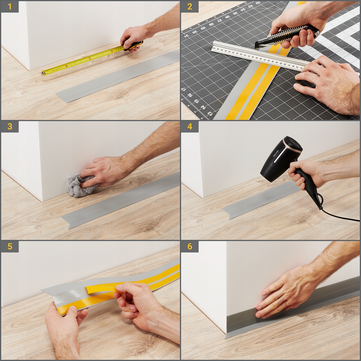 Listwa PRZYPODŁOGOWA PCV 50x20 Samoprzylepna 5m C.Brąz COKOŁOWA Rodzaj listwa