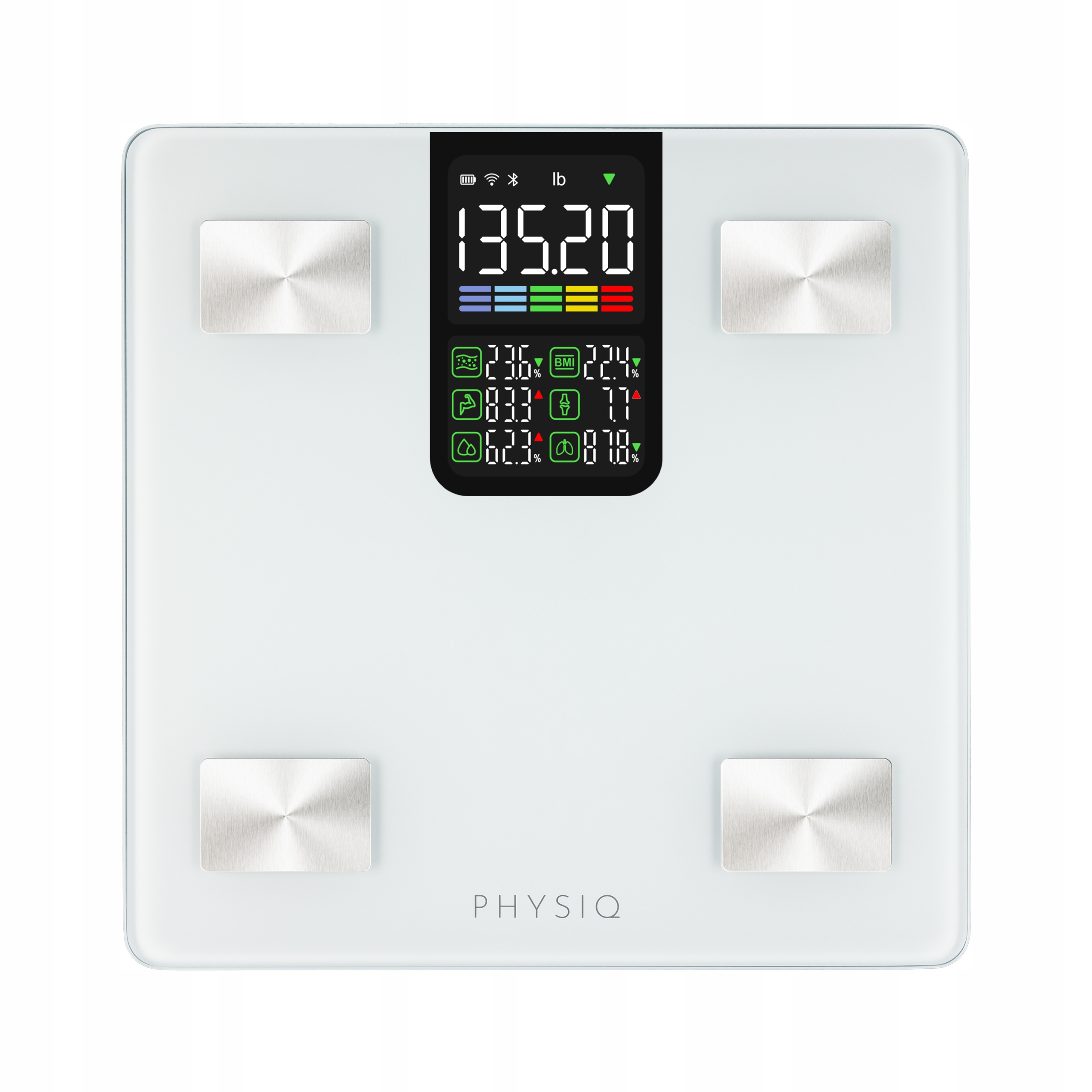 Waga Łazienkowa Analityczna Sportowa 13 Parametrów LCD Android iOS Smart