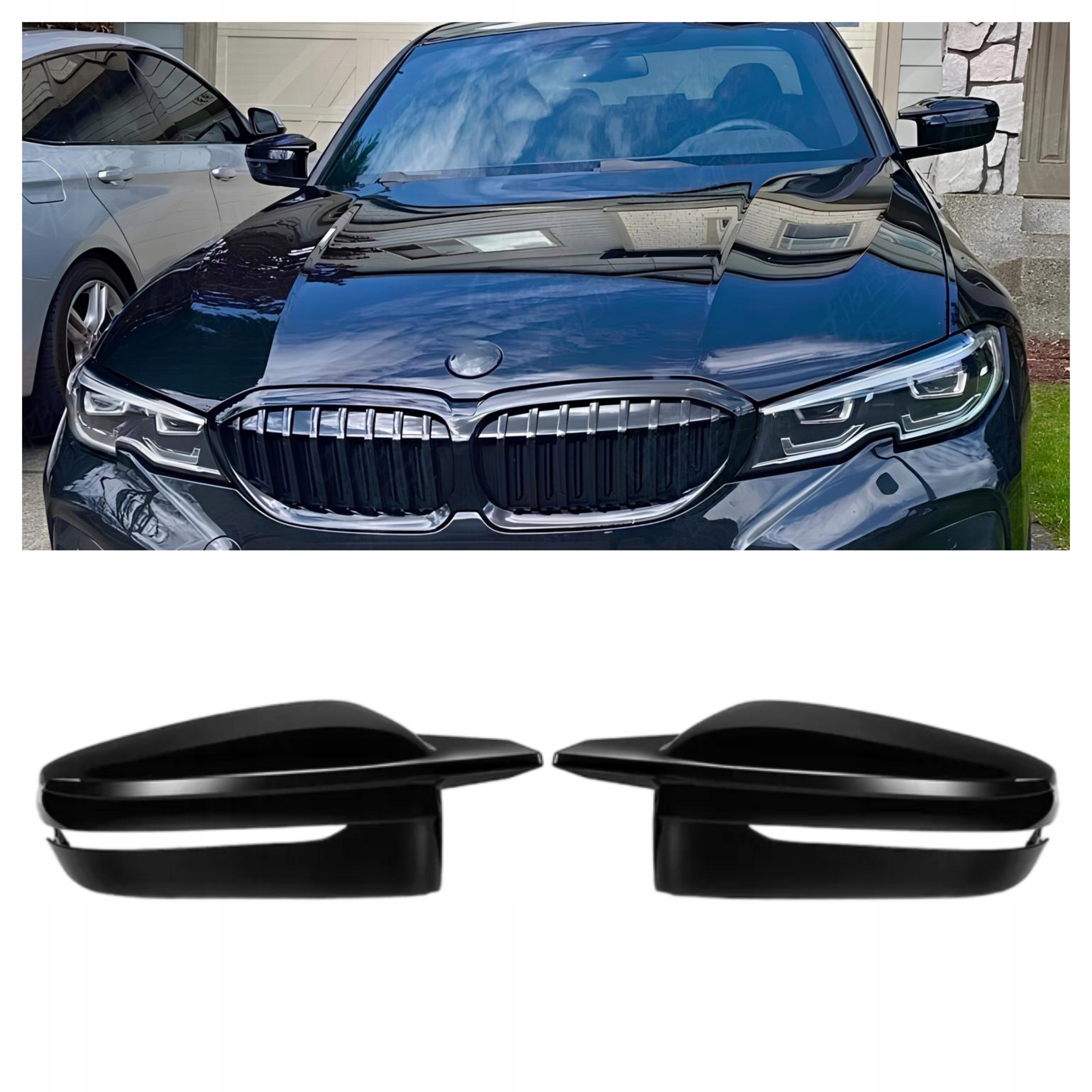 Krytky krytu zrcátek Bmw G20 G21 G22 G23 G26 G42 G8X Style Černé
