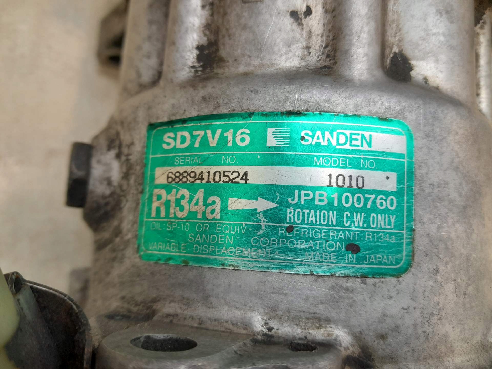 ROVER oe JPB100760 компрессор кондиционера