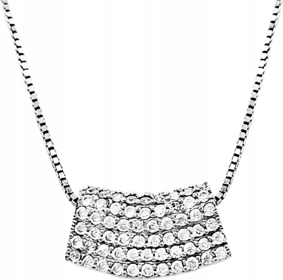 Stříbrný náhrdelník 925, módní, s přívěskem zdobeným zirkony jako dárek