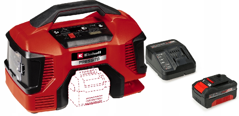 Einhell Kompresor Pressito 18/21 4020467 Sada Akumulátor 4AH