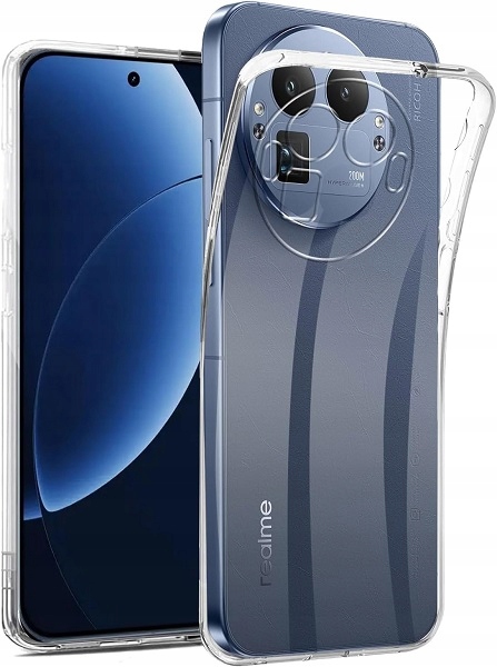 ETUI ULTRA CIENKIE SLIM GUMA SILIKON DO REALME GT 8 PRO + SZKŁO