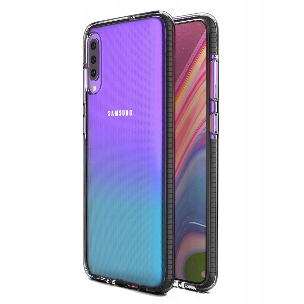 

Etui z kolorową ramką do Samsung Galaxy A70 czarny
