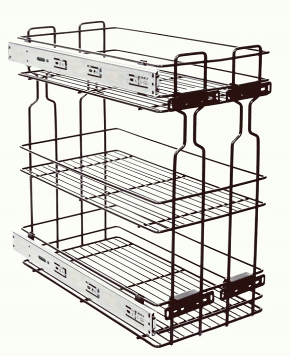 KOSZ CARGO TRZYPOZIOMOWY 300mm CICHY DOMYK