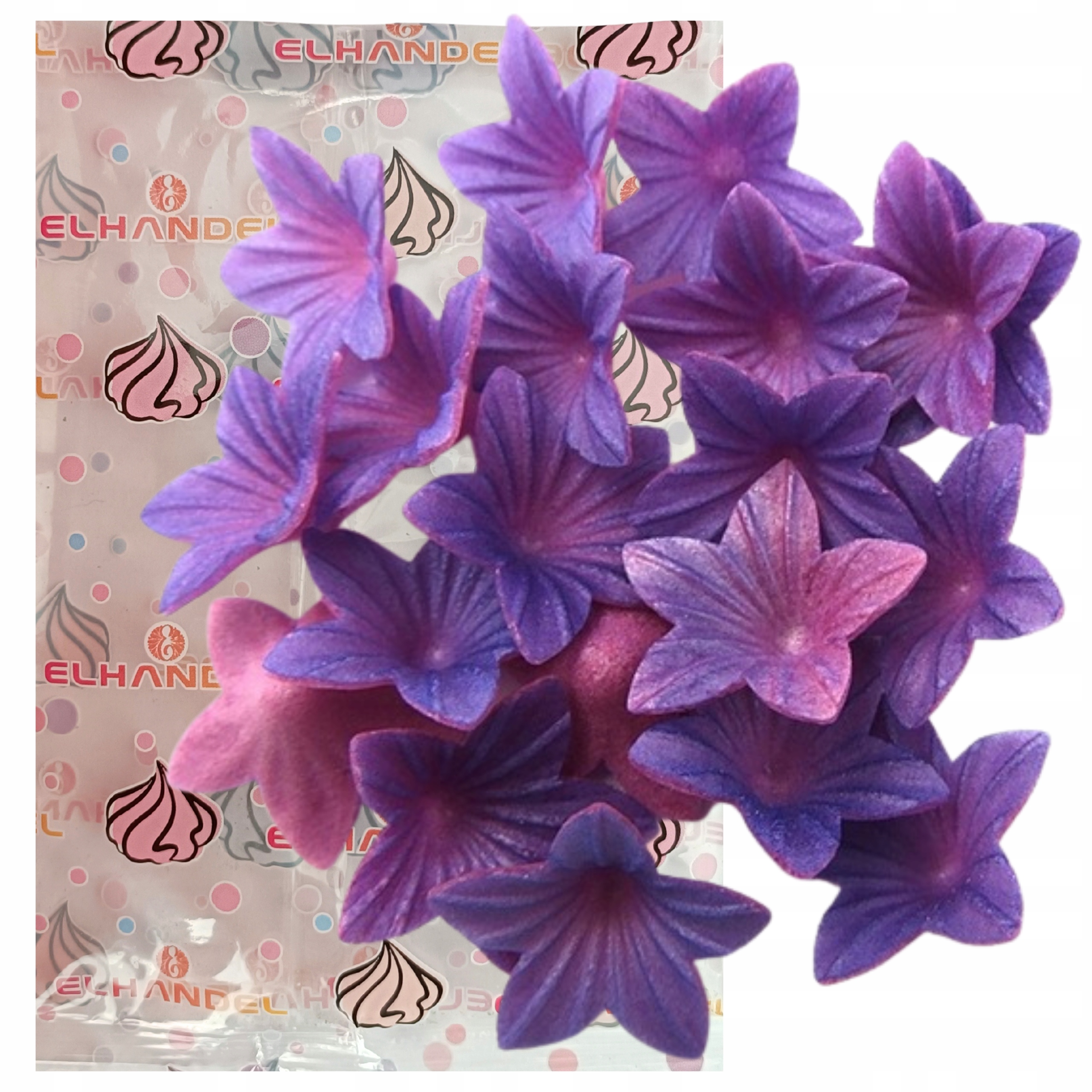 ЦВЕТОК WAFLOWY МАЛЕНЬКИЙ ТОРТ УКРАШЕНИЯ 20 ШТ ФИОЛЕТОВЫЙ