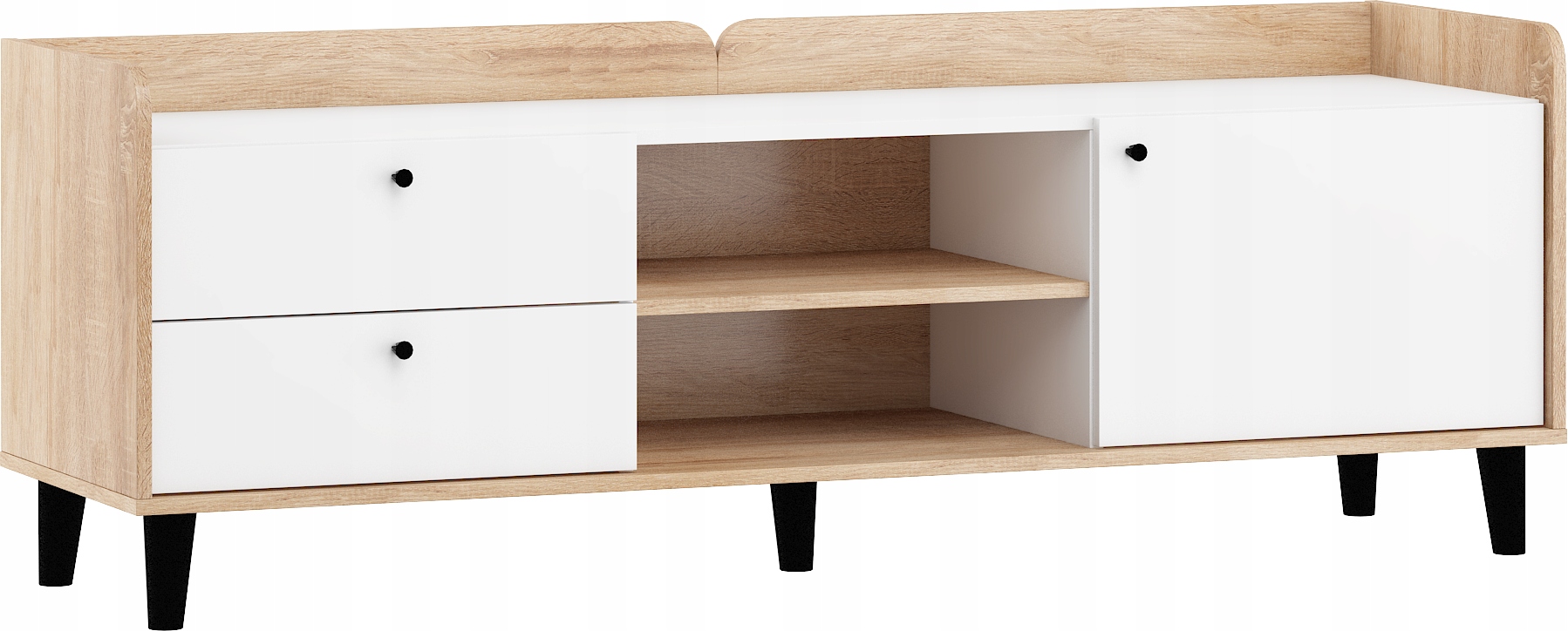 Rtv skříňka 160 cm Dolce DOL-17 sonoma bílá polovina