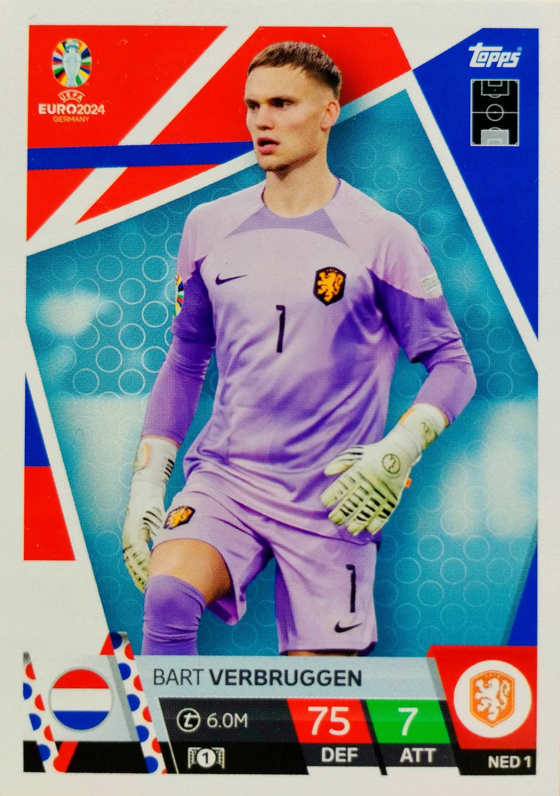 Euro 2024 Topps Match Attax Ned 1 Bart Verbruggen Holandia