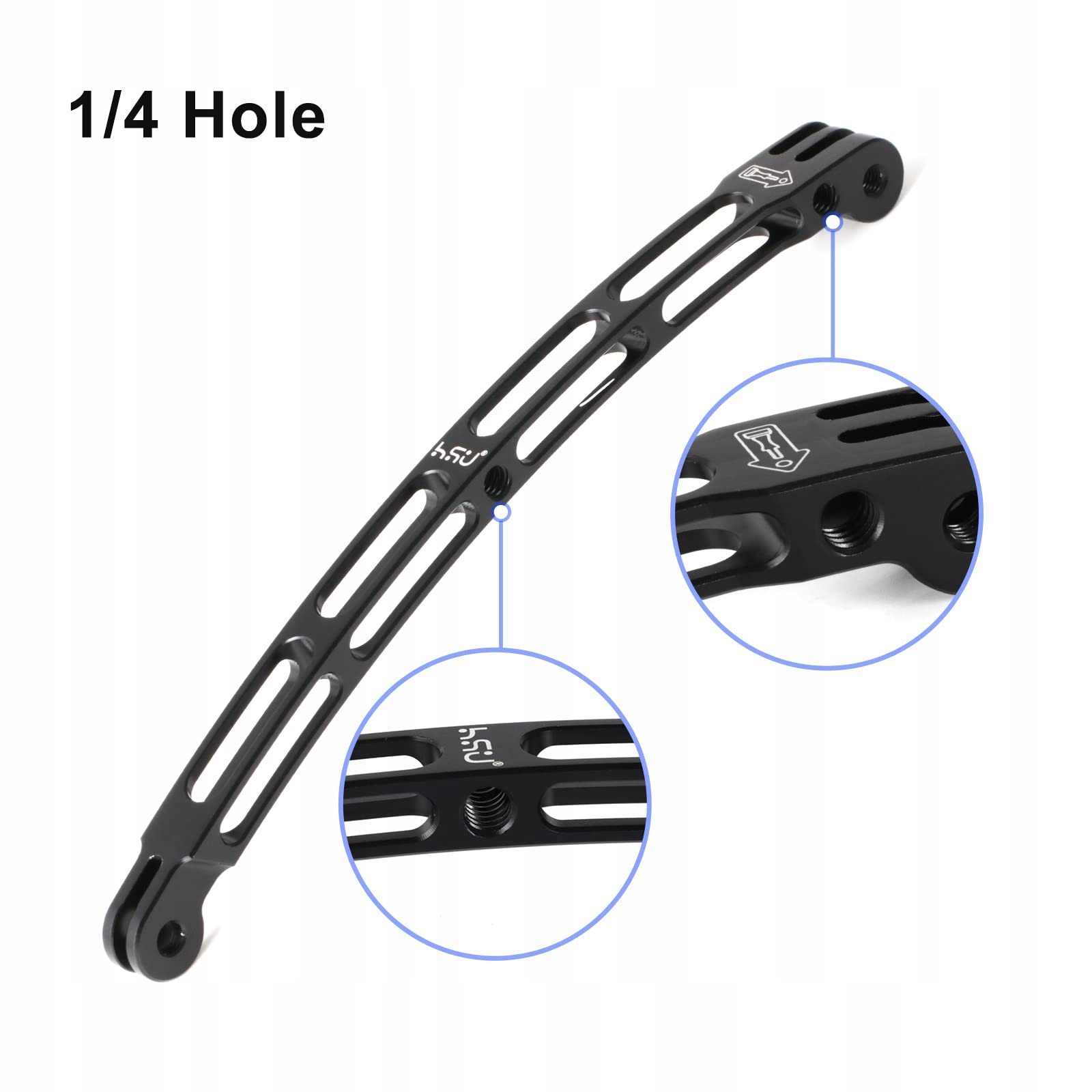 Aluminiowy Zestaw Uchwytów na Kask do GoPro Hero 12 11 10 Action Cam HSU — miniatura 5