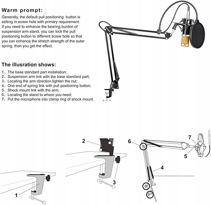 Mikrofon pojemnościowy Neewer NW-800 statyw zestaw Marka Neewer