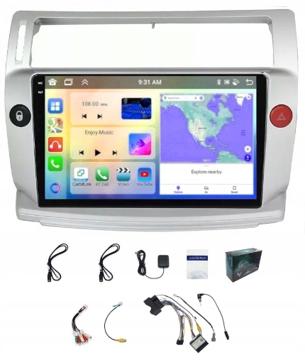 Rádio Navigácia Android Citroen C4 2004-2009 Usb Wifi Gps Carplay 4GB 64GB