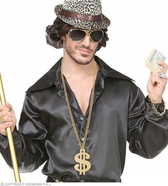 NASZYJNIK ZŁOTY DOLAR RAP GANGSTA GWIAZDA RAPU Marka Widmann