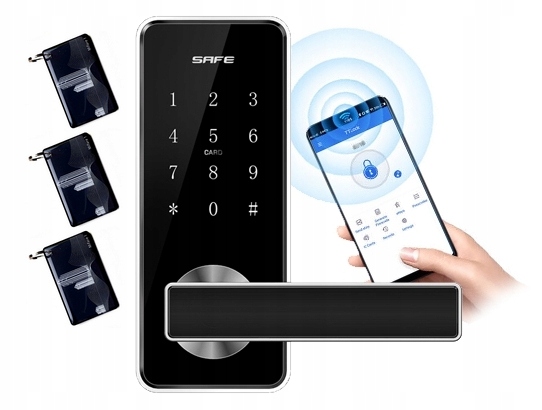 Klamka na kartę elektroniczna WiFi na kody i telefon
