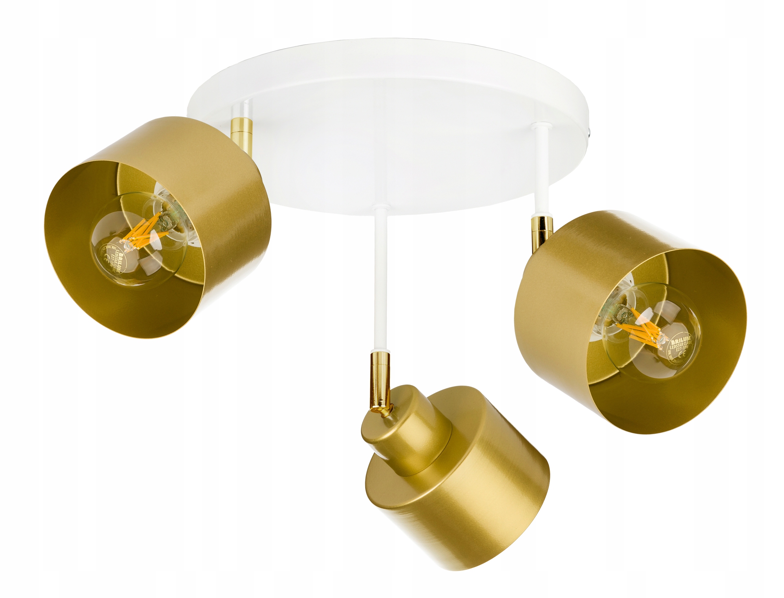 Lampa stropní svítidlo stropní lustr pohyblivý loft zlatý