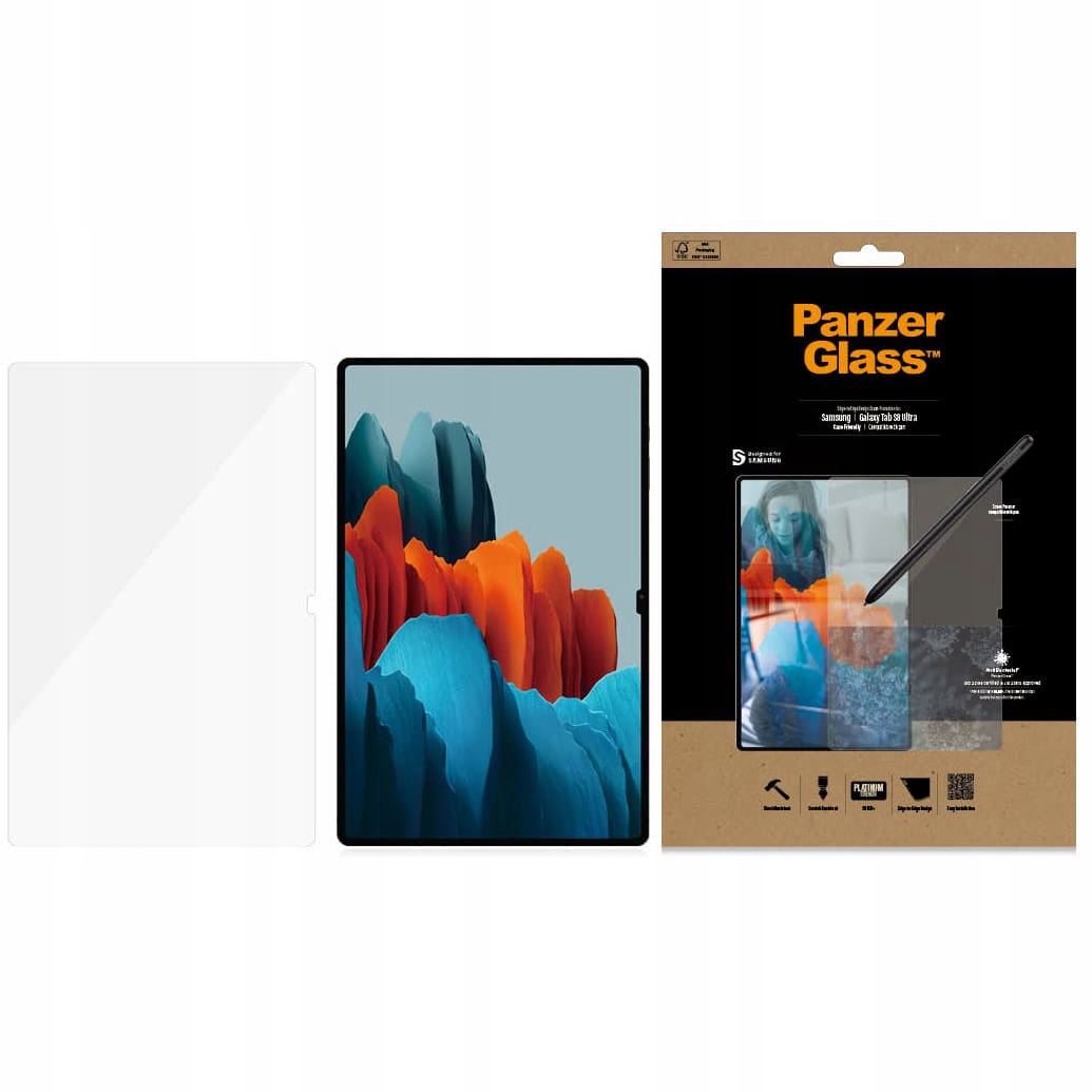 Szkło Panzerglass Hartowane mocne na ekran do Galaxy Tab S8 S9 Ultra