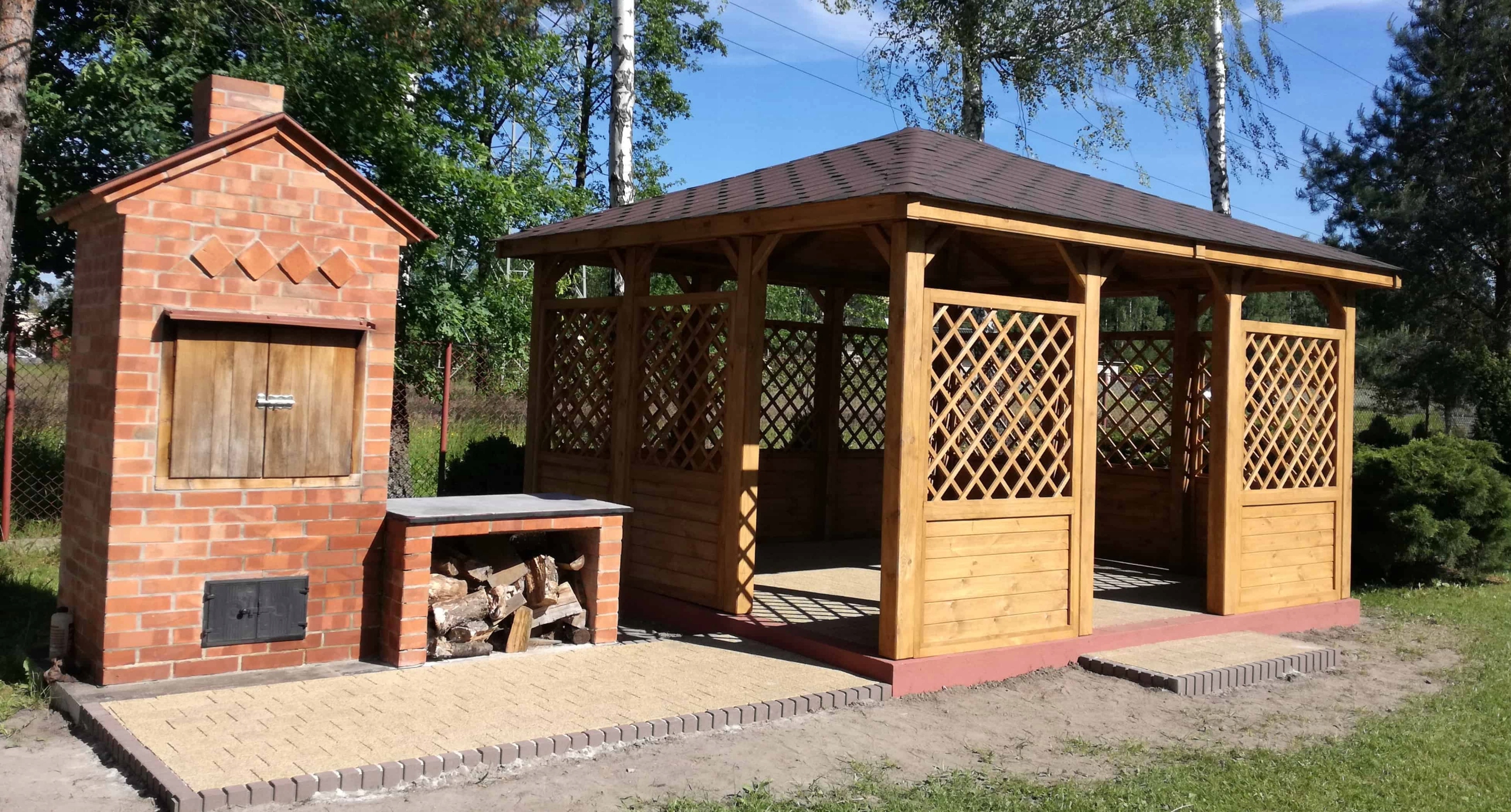 ALTANA OGRODOWA DREWNIANA SOSNA ALTANKA NOWOWCZESNA WIATA PRODUCENT 4x3m Rodzaj altana