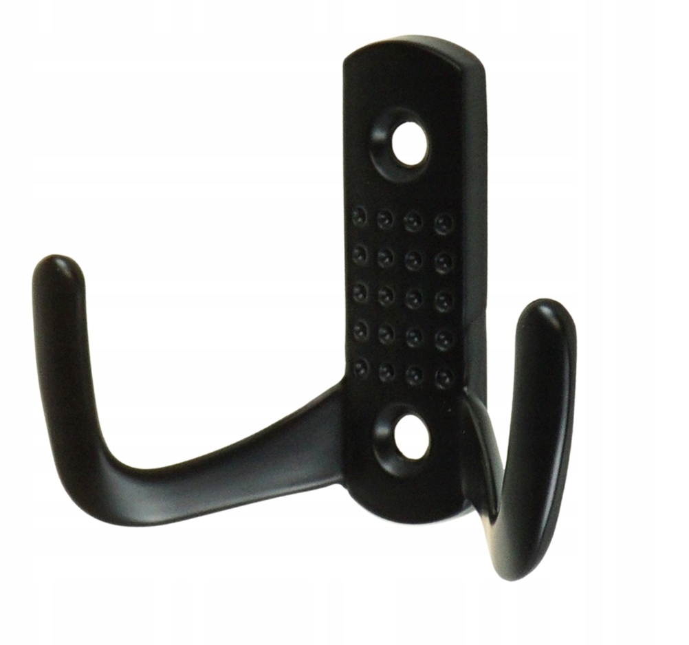 

Wieszak ścienny, 2 ramienny, przykręcany, czarny