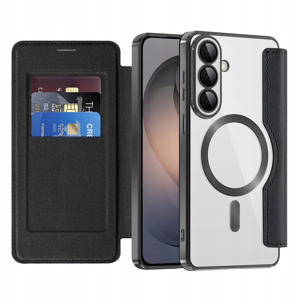 Techsuit SmartMag Book Case książkowe Etui do Samsung Galaxy S26 czarne