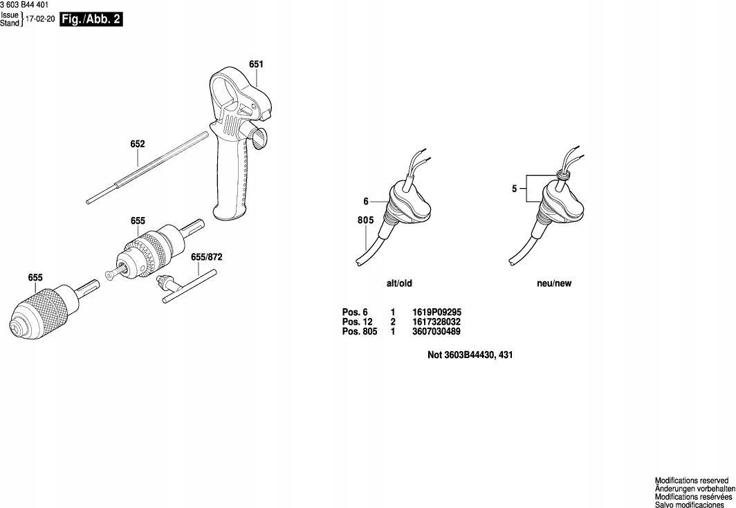 Bosch włącznik / wyłącznik do młotowiertarki PBH 2500 RE 1617200515 Kod producenta 1617200515