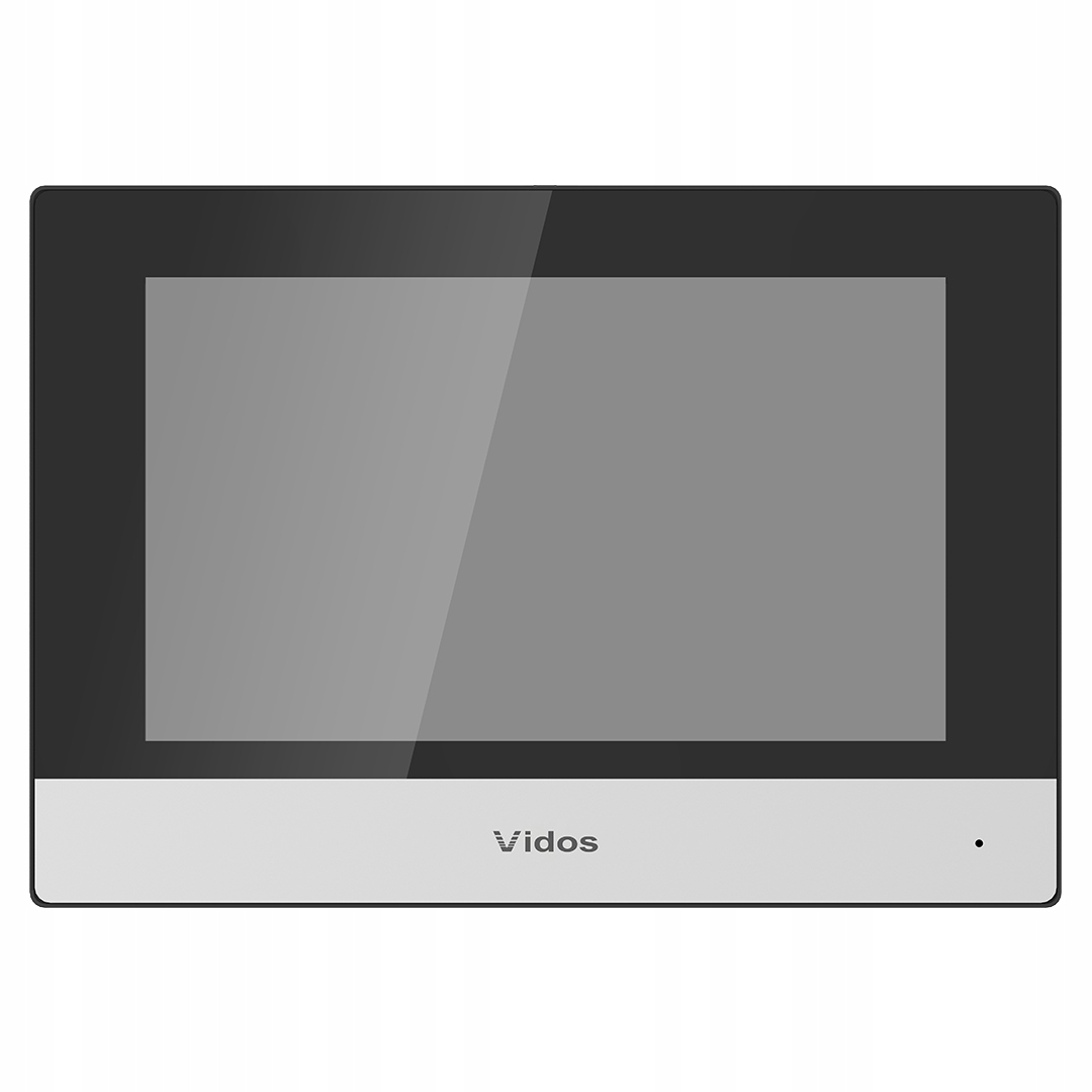 Monitor Vidos czarny 7'' dotykowy Wi-Fi z interkomem+ obudowa +zasilanie