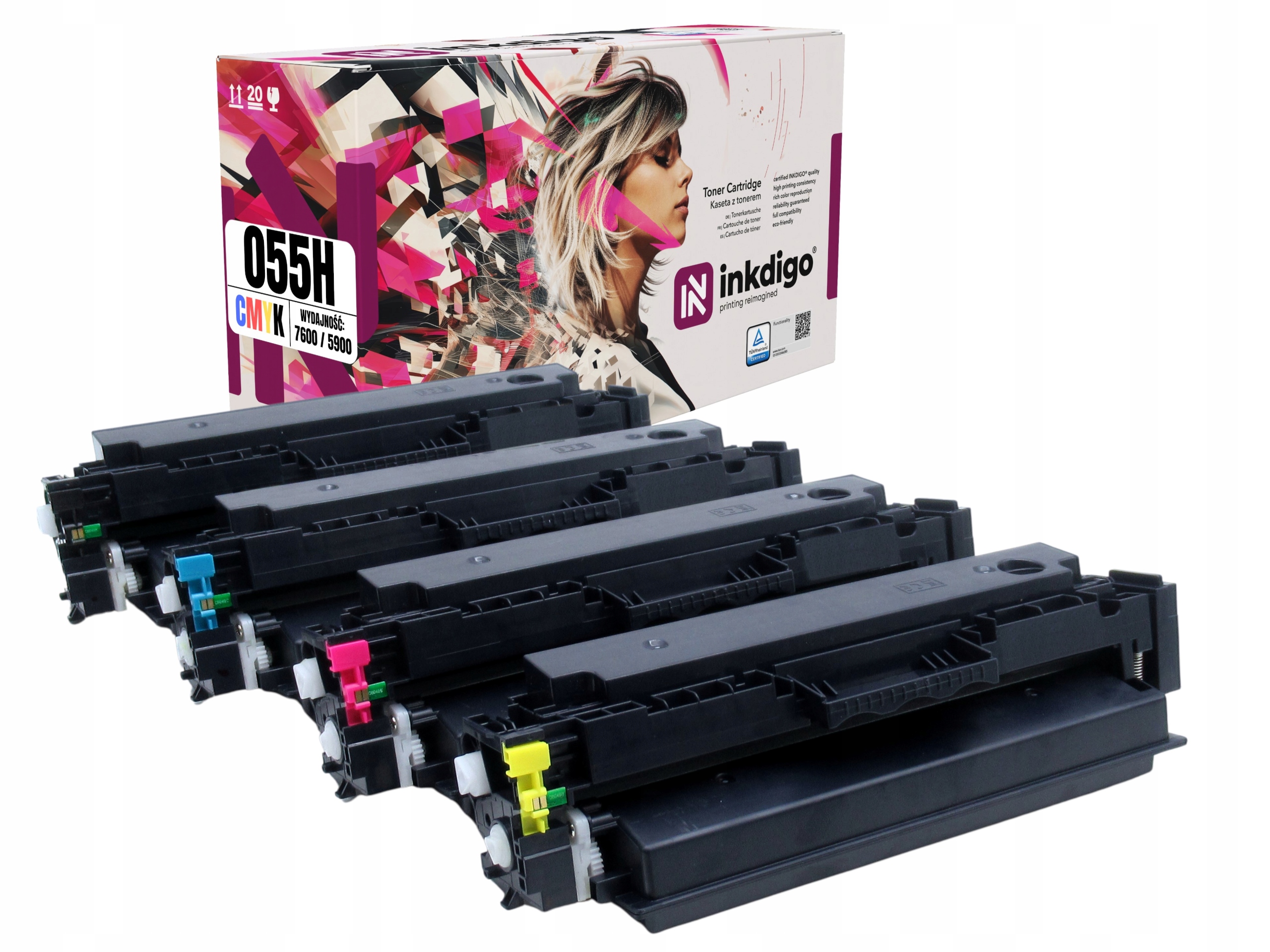 4x Toner pro Canon LBP663 MF742Cdw MF744Cdw CRG055