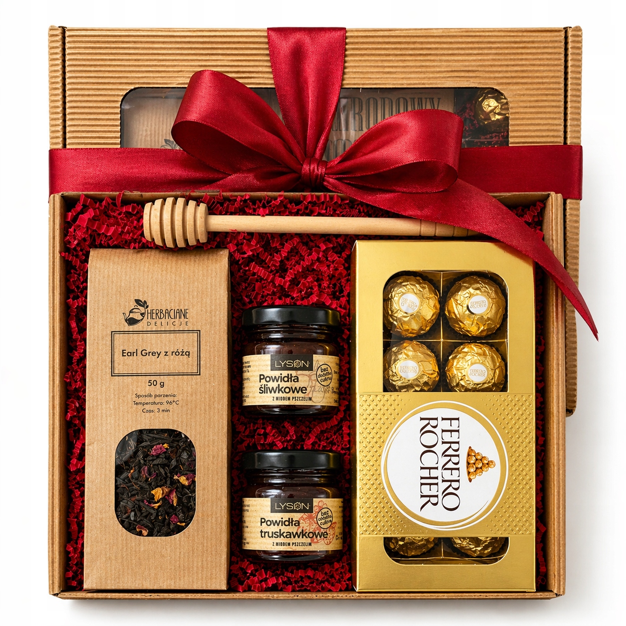 Dárková Sada Dárek Ferrero čaj med povidla box na Narozeniny