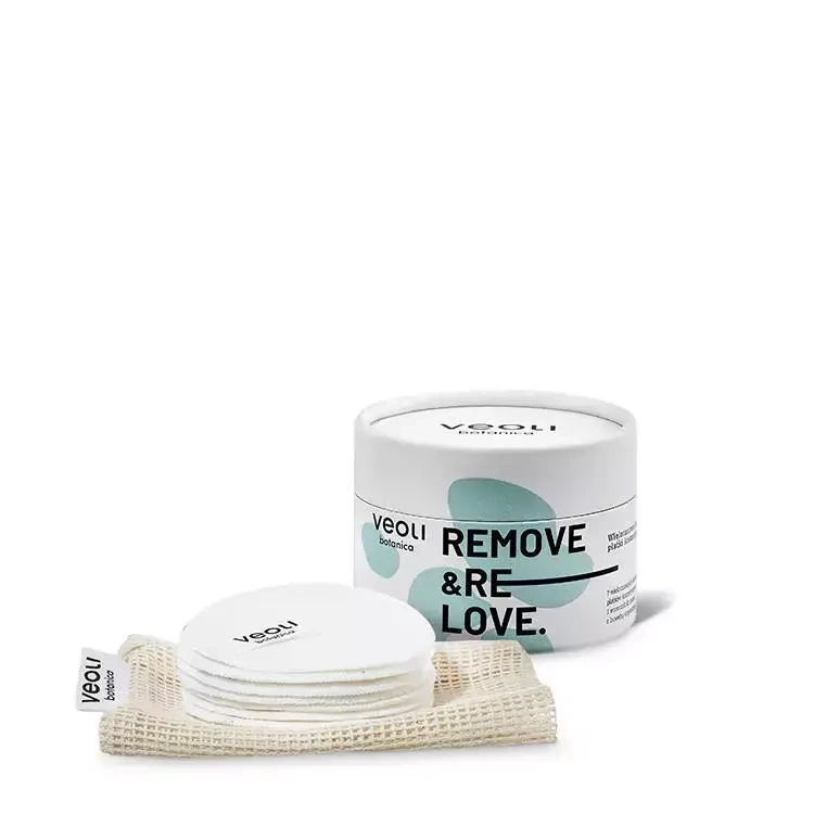 Veoli Botanica Remove & reLOVE Opakovaně Použitelné bambusové odličovací tampony