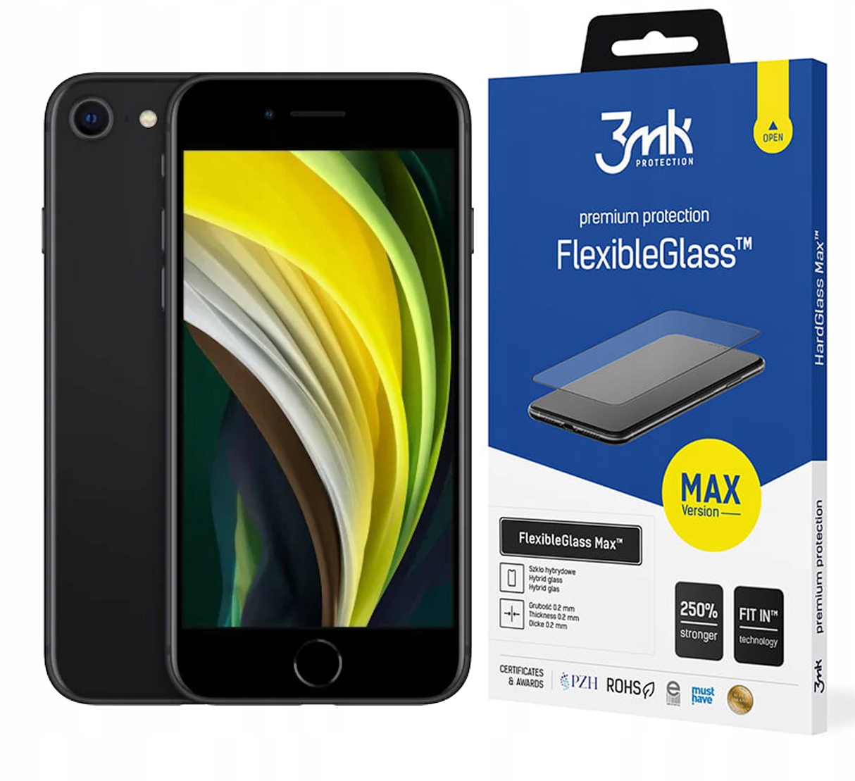 

3MK FlexibleGlass Max do iPhone Se 2020 / 7 / 8