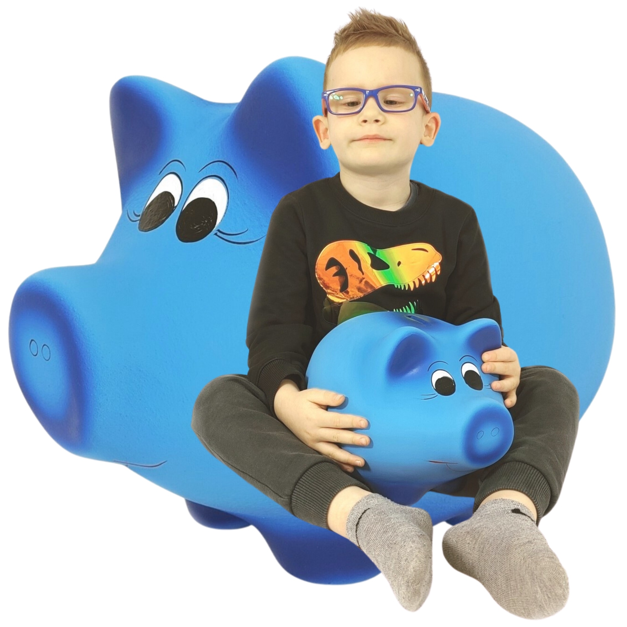 Pokladnička Pro Chlapce K Rozbití Modrá Velká