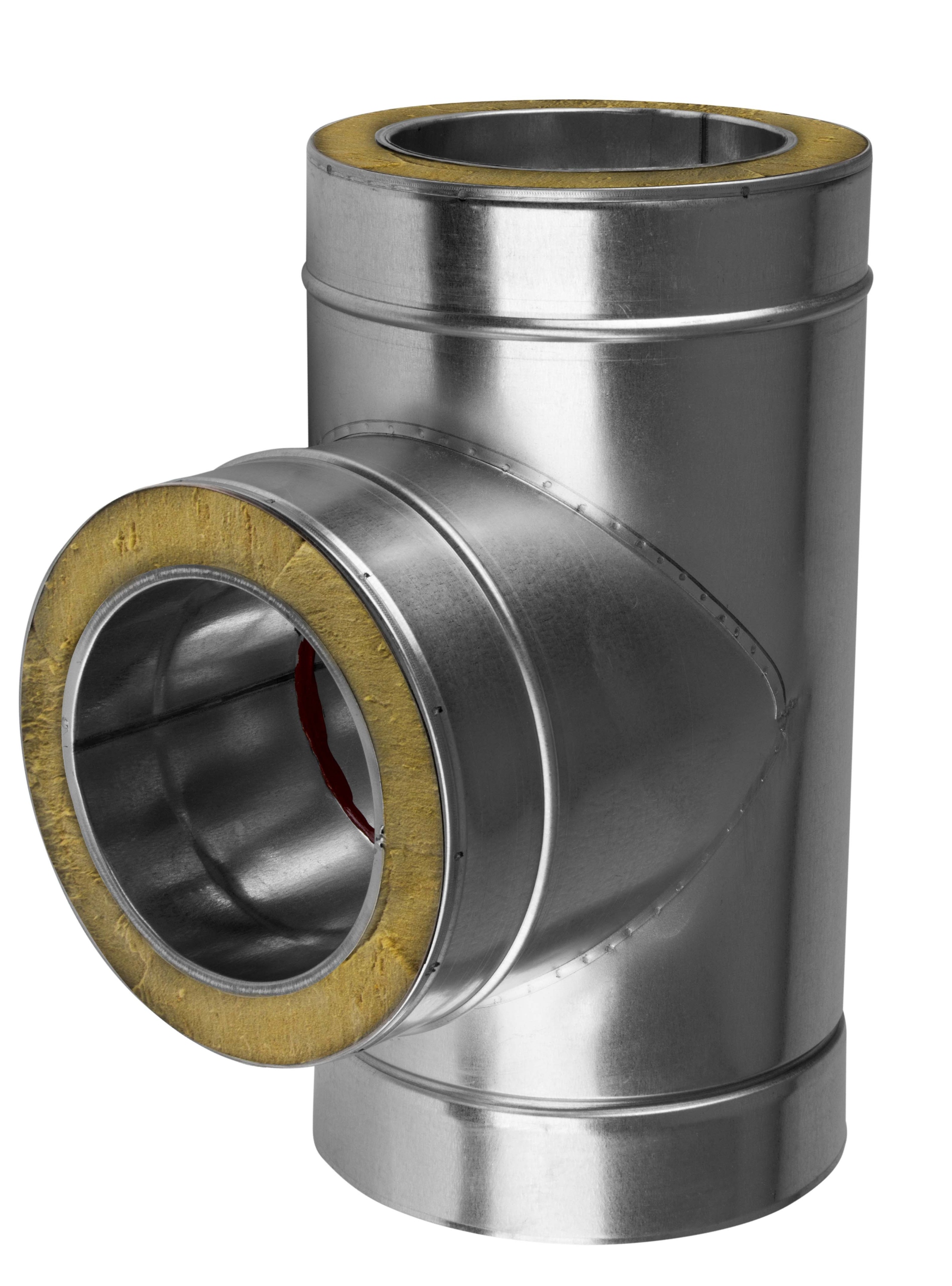 Trójnik izolowany 90 st FI 130/180 mm Kwasówka stal wełna