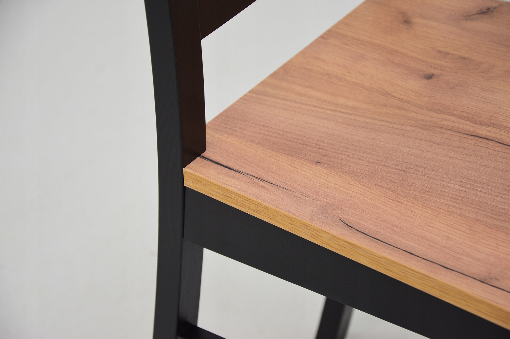 6x krzesło Krzyżak i stół 80x120/160 DĄB CRAFT Wysokość stołu 76 cm