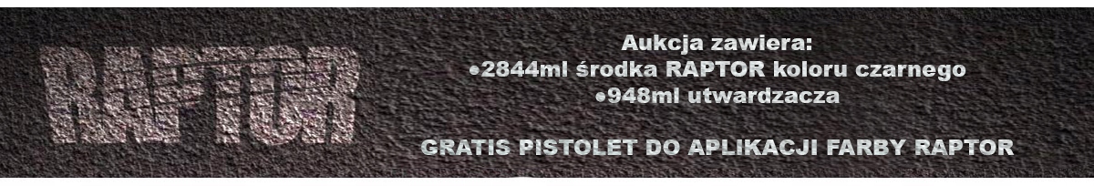 RAPTOR U-POL KOLOR CZARNY ŚRODEK OCHRONNY 4 KOMPLETY+ GRATIS PISTOLET Producent U-Pol