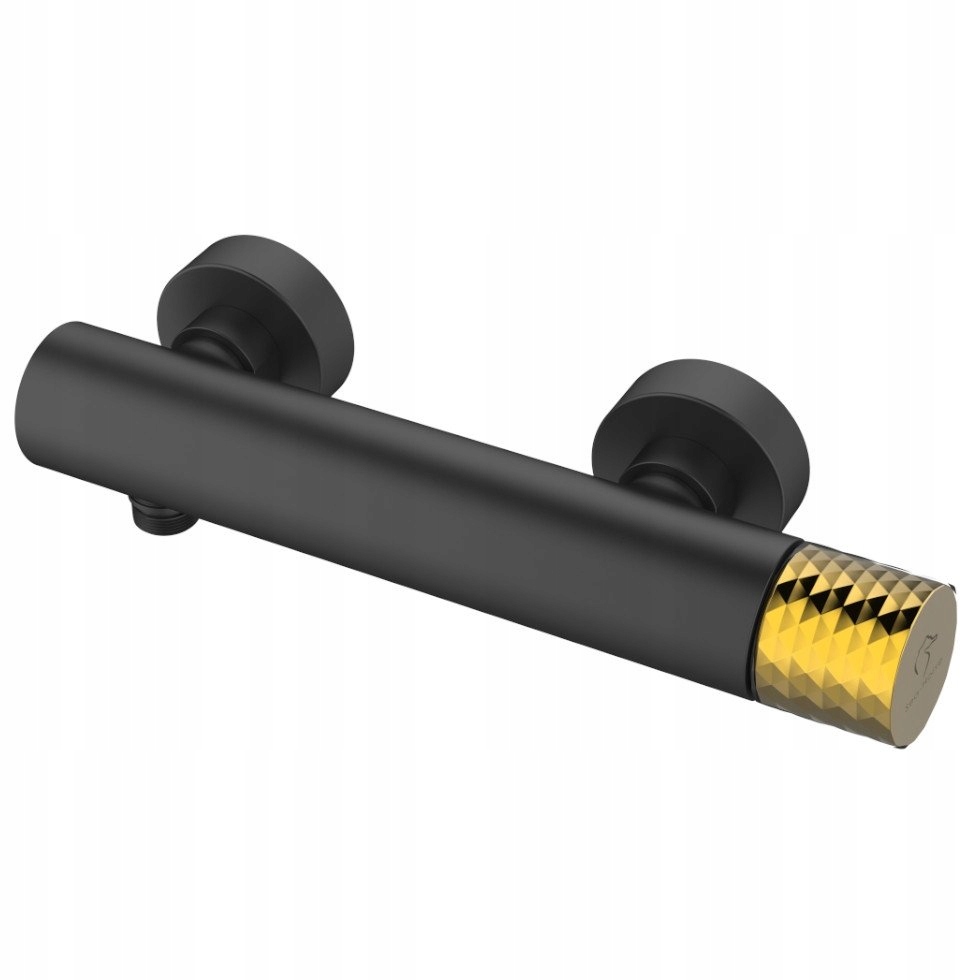 Stěnová sprchová baterie Ove černá/zlatá