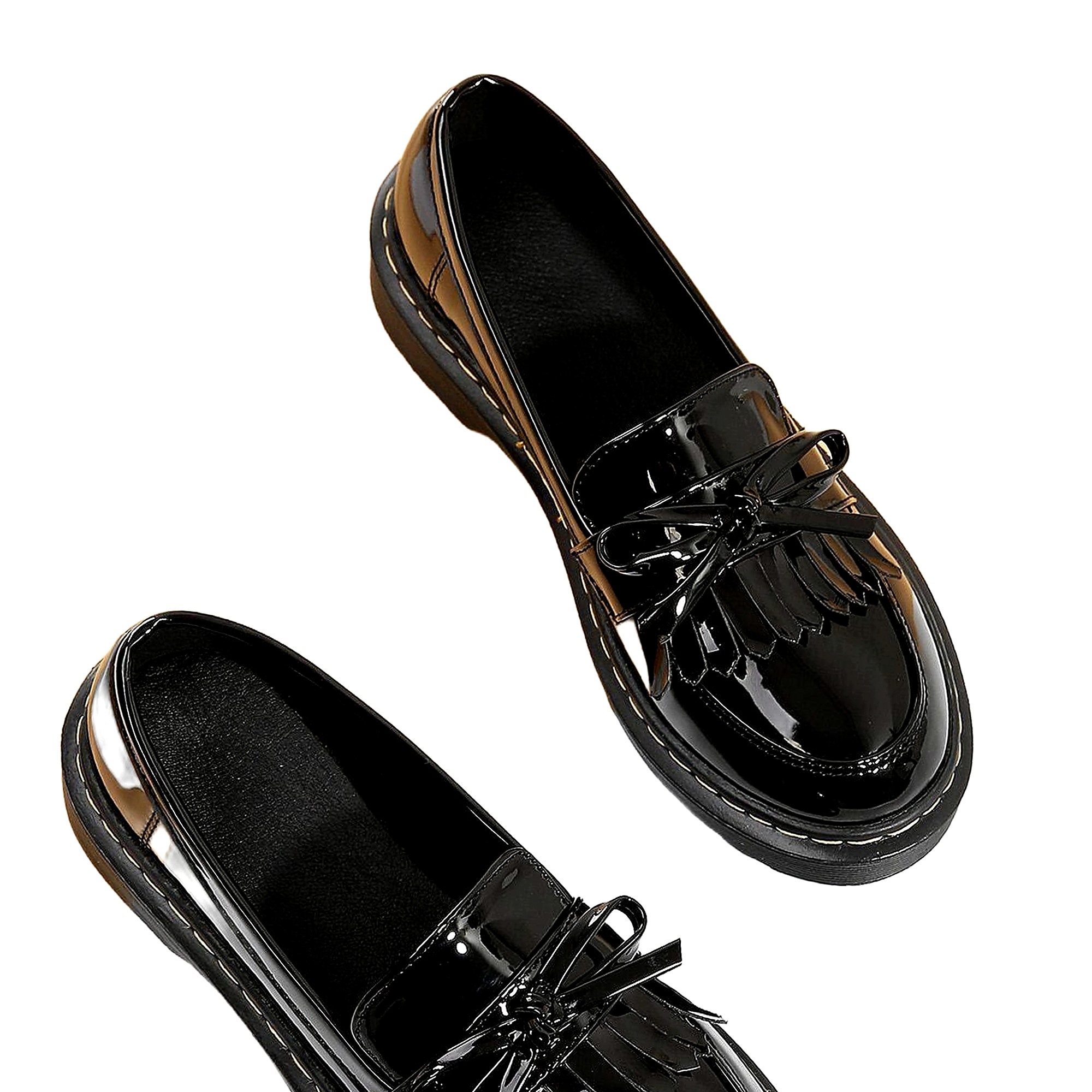 Dámské mokasíny s mašlí, imitace kůže, 38 Eur