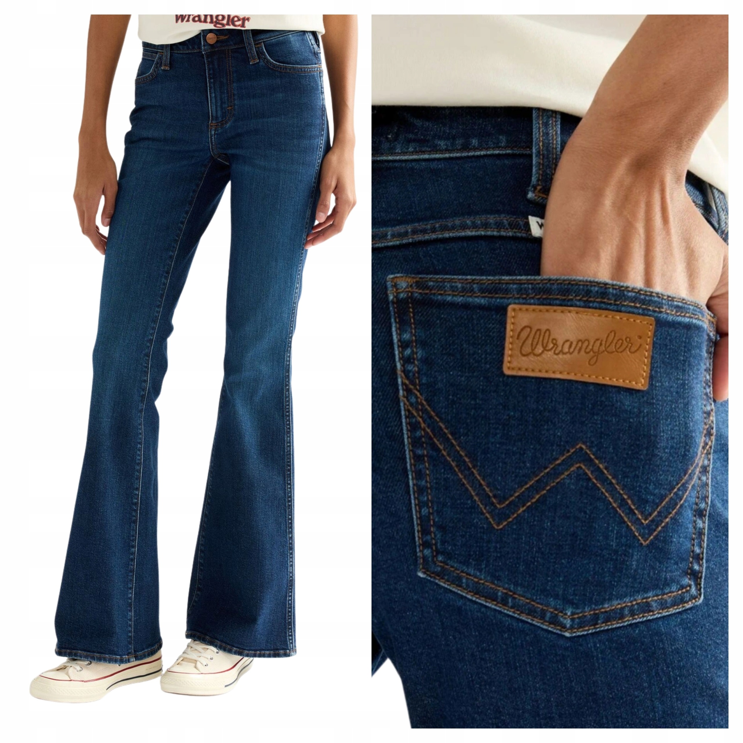Dámské džíny Wrangler Montana Overcast modré rozšířené W30 L30