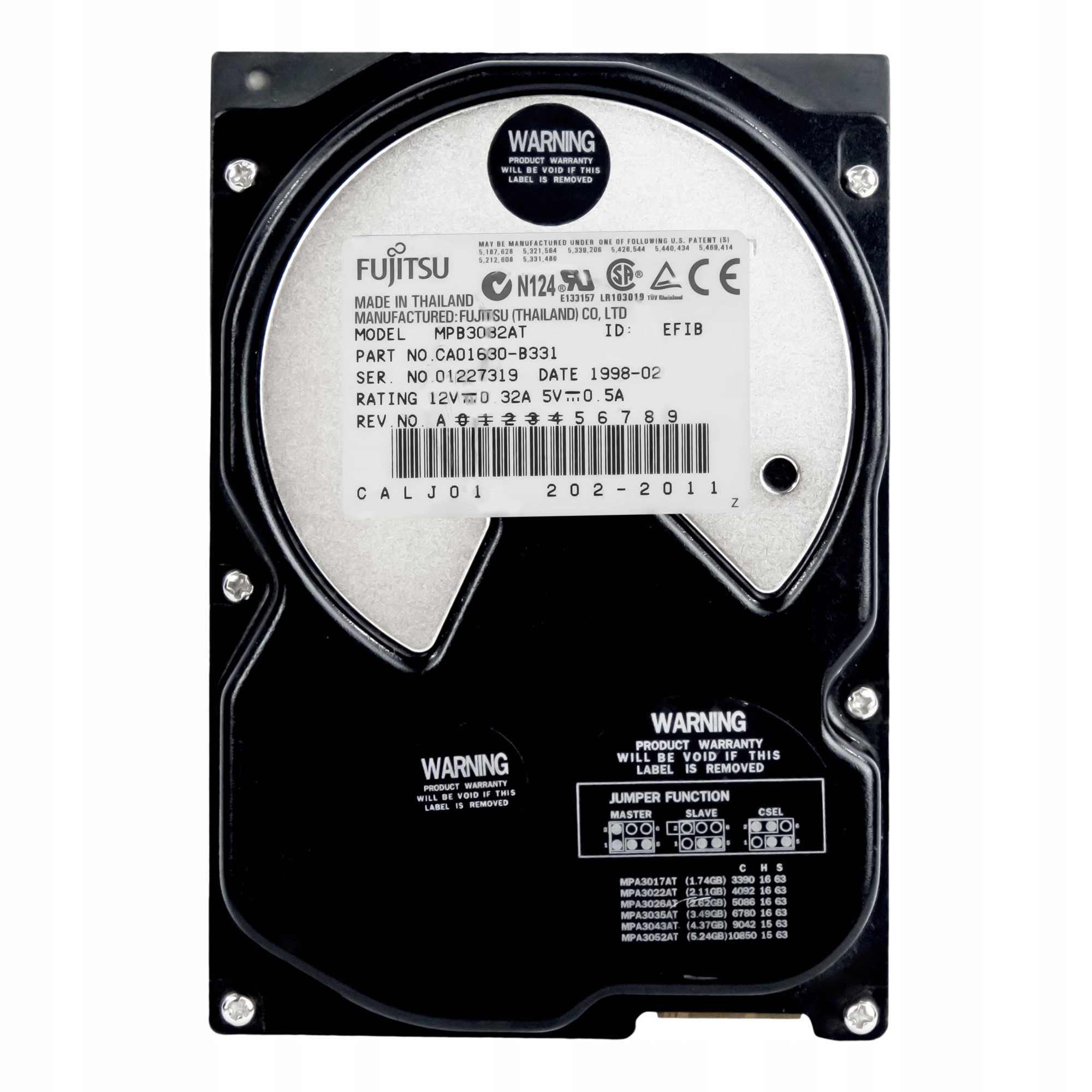 Fujitsu 3.24GB 5.4K Ata 3.5" MPB3032AT