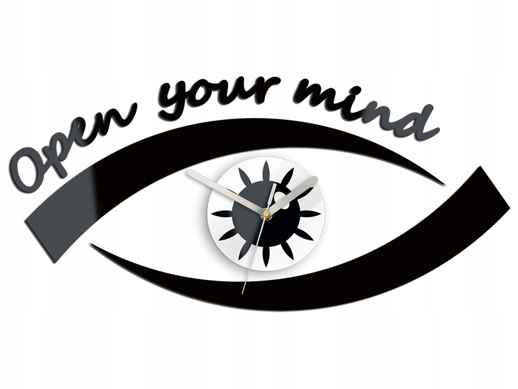 Moderní nástěnné hodiny s nápisy Stylový ve tvaru oka Akryl Tichý