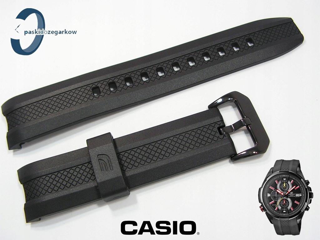 Pásek k hodinkám Casio EFR-536 EFR-536PB EFR-536PB-1A3 černý originální