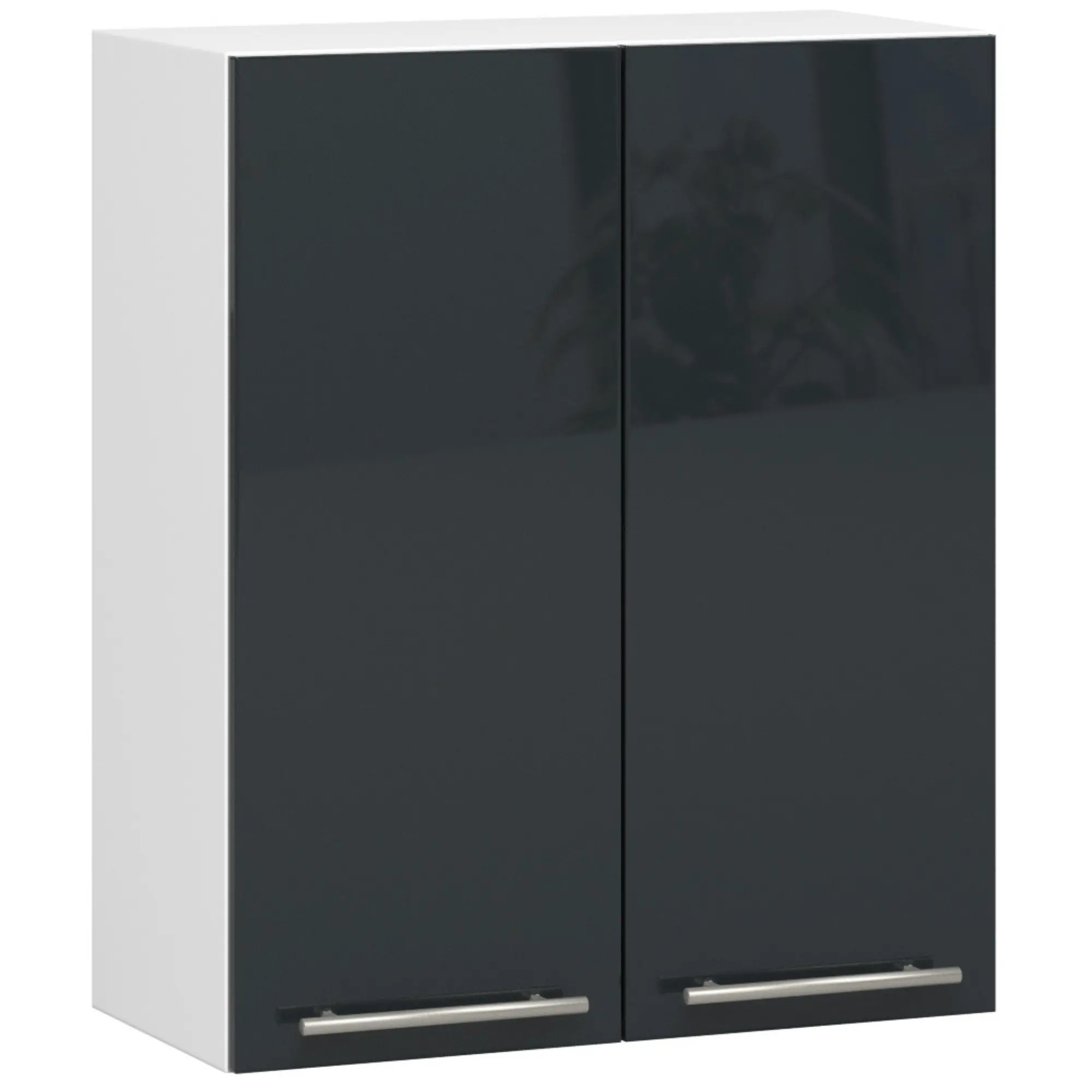 Wisząca Szafka Kuchenna Oliwia W 60cm Biała-grafit Połysk H720