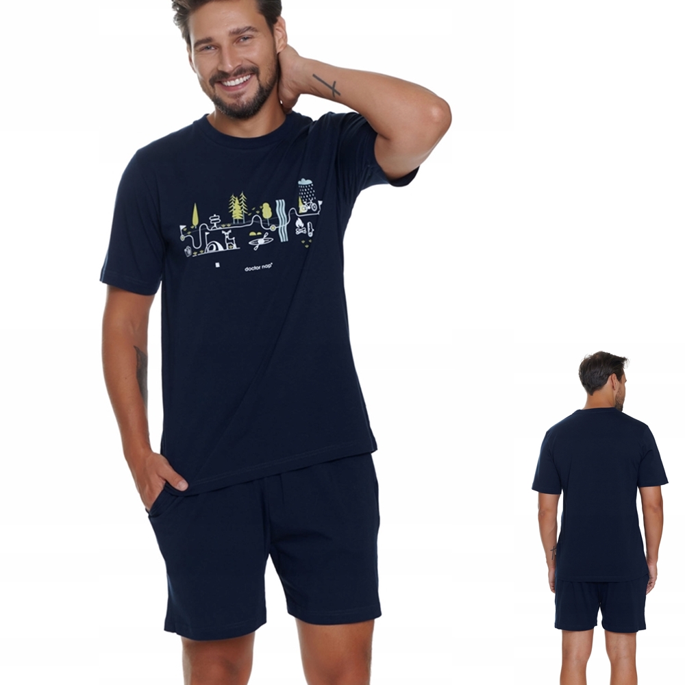 Pánské pyžamo Doctor Nap 5355 XXL 52 Tmavě modrá