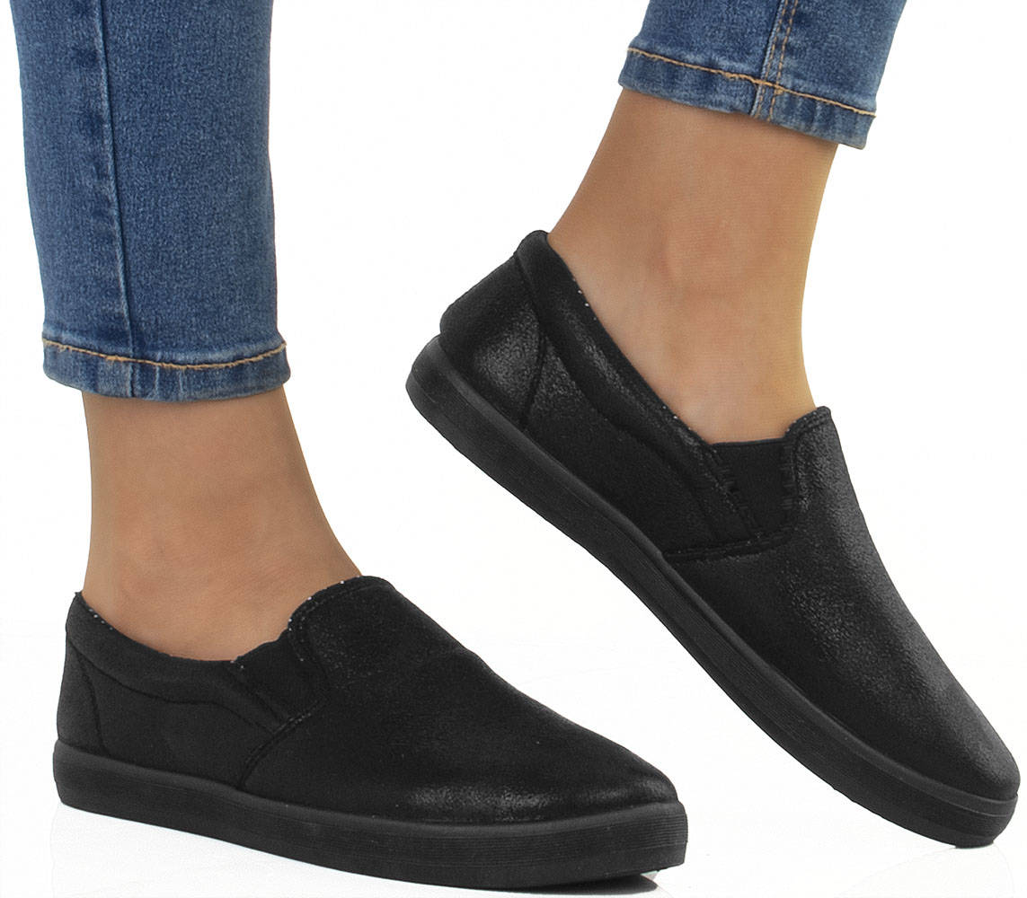 

Czarne Trampki Tenisówki Slip On 38