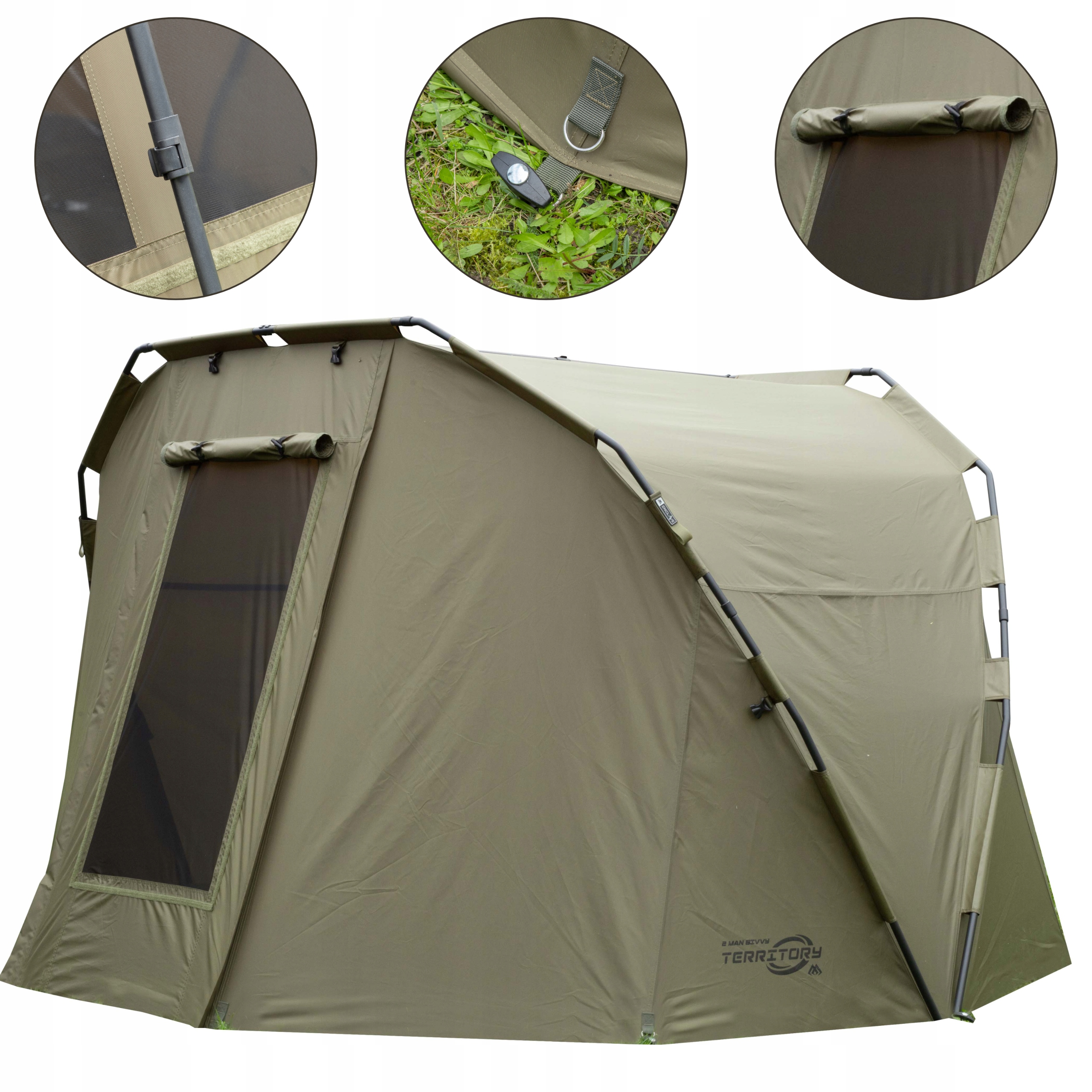 Namiot Karpiowy wędkarski Na 2 Łóżka Mikado Territory 2 Man Bivvy