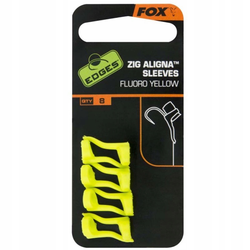 Pozycjoner Karpiowy Fox Aligna Sleeves Yellow Zig Rig 8szt. Żółty